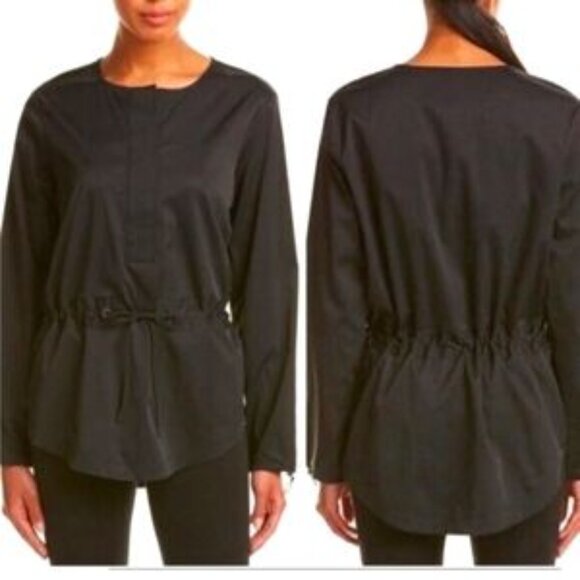 Derek Lam 10C x Athleta Relaxed Tunic Top Jacket Waist-Drawstring Black - Picture 5 of 12